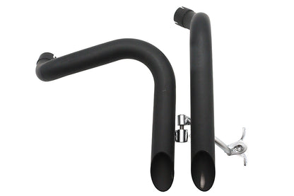 V-Twin Ironhead LAF Exhaust Header Set in Black for Harley Davidson XL Models
