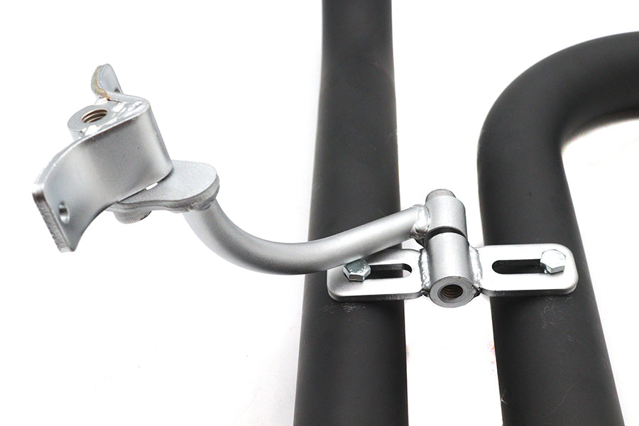 V-Twin Ironhead LAF Exhaust Header Set in Black for Harley Davidson XL Models