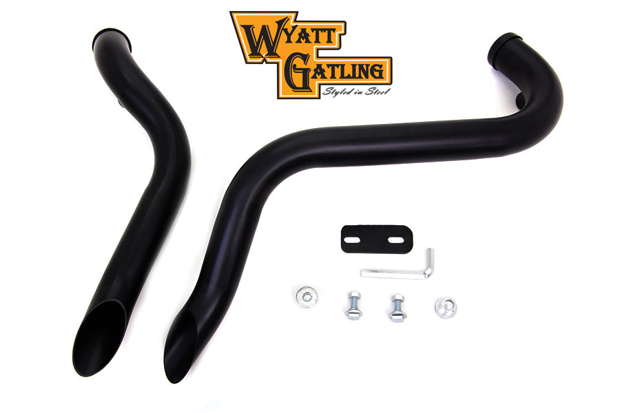 V-Twin Wyatt Gatling Drag Pipe Set Down Type for Harley Davidson XL Models