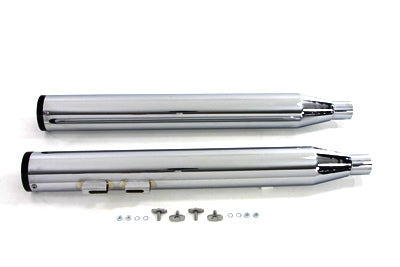 V-Twin Wyatt Gatling Muffler Set for Harley Davidson FLT Models - 30-0753