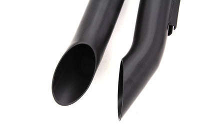 Wyatt Gatling Black Down Draft Drag Pipes for Harley Davidson FX (1970-1979)