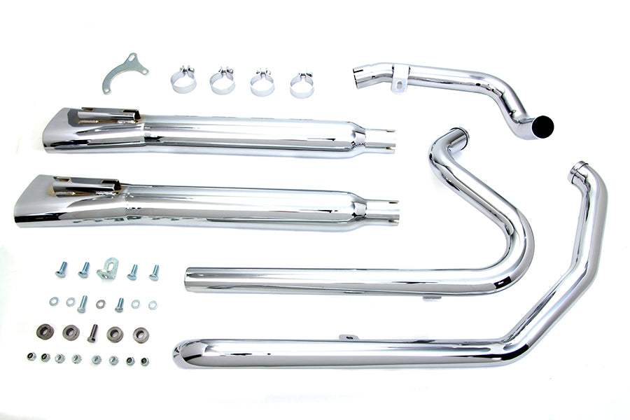 V-Twin Crossover Exhaust Header and Muffler Kit for 2009 Harley Davidson FLT