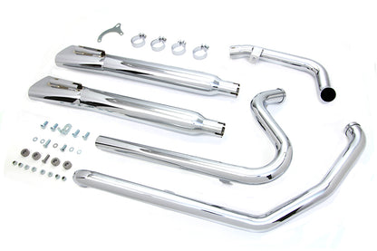 V-Twin Crossover Exhaust Header and Muffler Kit for 2009 Harley Davidson FLT