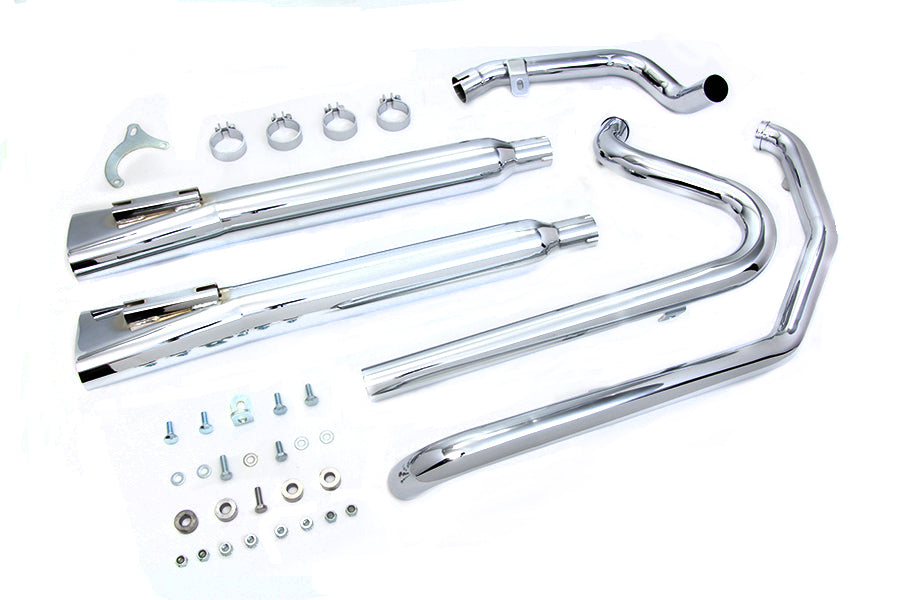 V-Twin Crossover Exhaust Header and Muffler Kit for 2009 Harley Davidson FLT