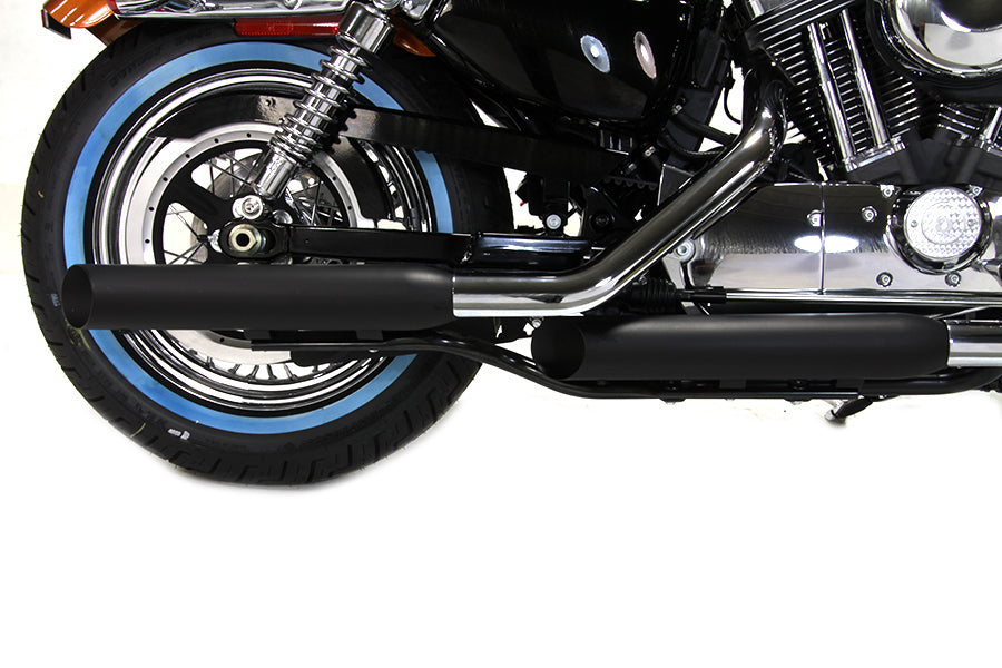 Wyatt Gatling Black Side Slash Muffler Set for Harley Davidson XL (2014-2023)