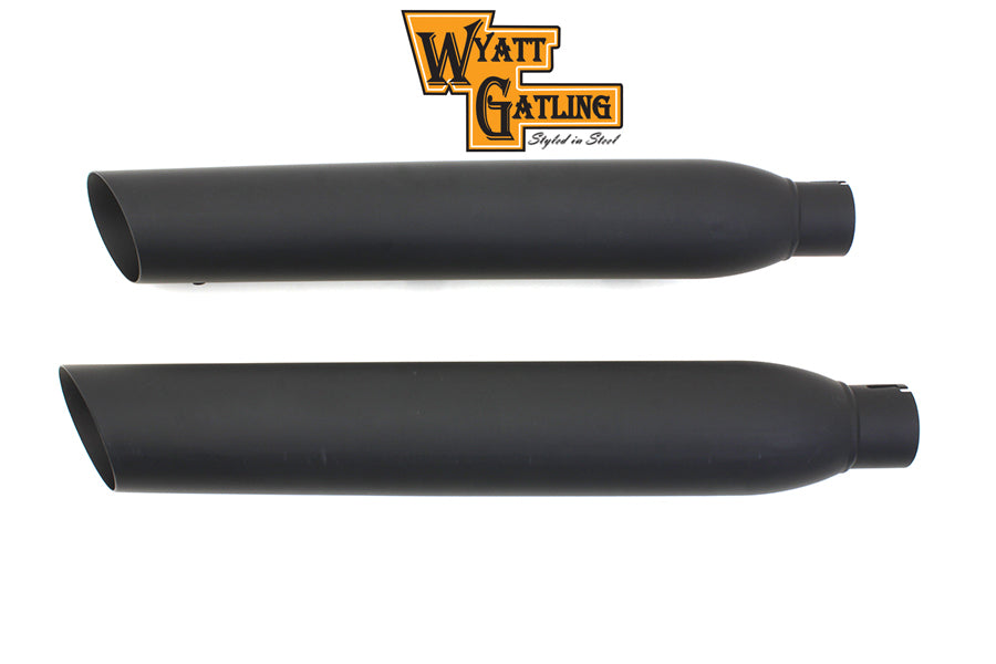 Wyatt Gatling Black Side Slash Muffler Set for Harley Davidson XL (2014-2023)