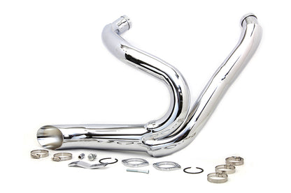 Wyatt Gatling Chrome 2-in-1 Exhaust Header Kit for Harley Davidson FXST & FXDWG