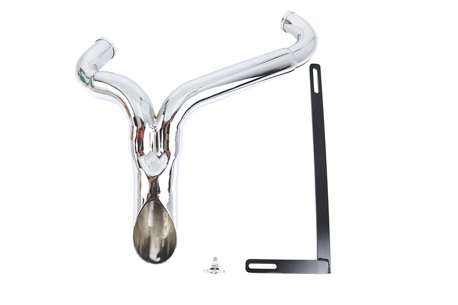 Wyatt Gatling 2 Inch Steel Exhaust Pipe Header for Harley Davidson FXST Models