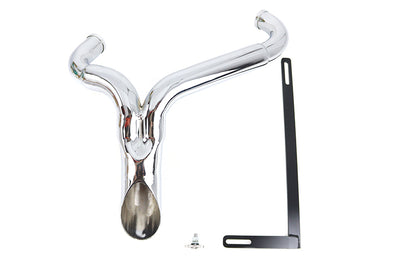Wyatt Gatling 2 Inch Steel Exhaust Pipe Header for Harley Davidson FXST Models