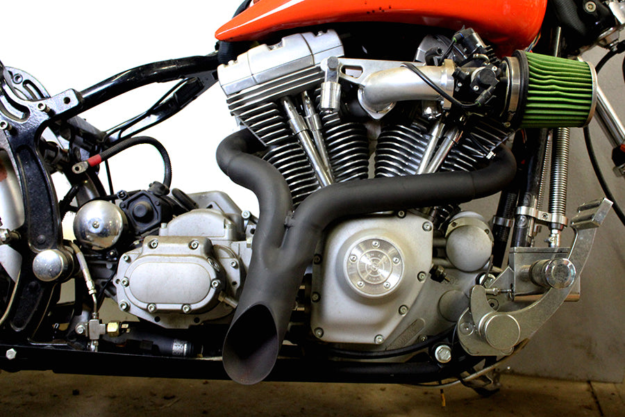 Wyatt Gatling 2292 Exhaust Pipe Header for Harley Davidson FXST Models (Black Finish)