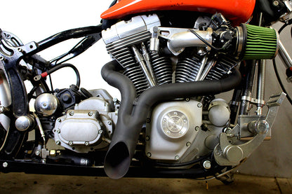 Wyatt Gatling 2292 Exhaust Pipe Header for Harley Davidson FXST Models (Black Finish)