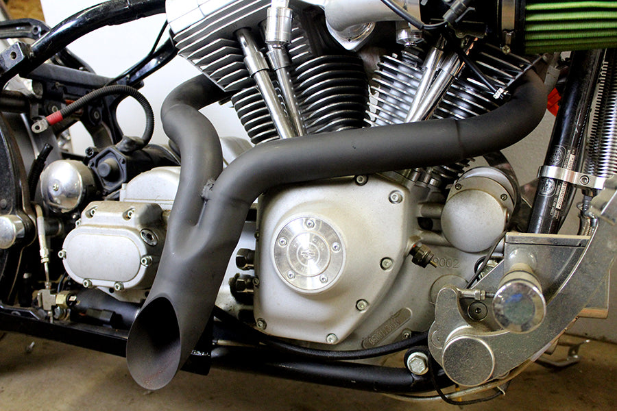 Wyatt Gatling 2292 Exhaust Pipe Header for Harley Davidson FXST Models (Black Finish)
