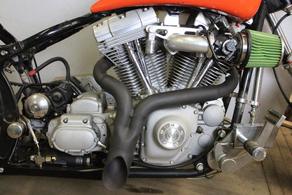 Wyatt Gatling 2292 Exhaust Pipe Header for Harley Davidson FXST Models (Black Finish)