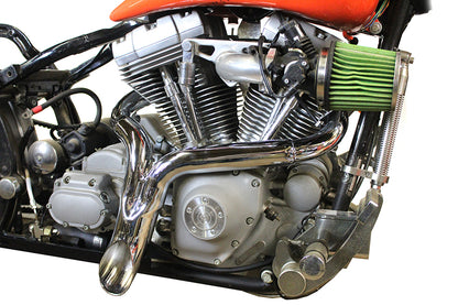 Wyatt Gatling 2 Inch Steel Exhaust Header Pipe for Harley Davidson FXST (2007-2016)