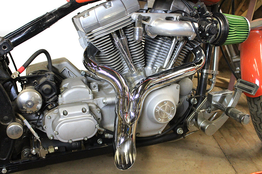 Wyatt Gatling 2 Inch Steel Exhaust Header Pipe for Harley Davidson FXST (2007-2016)