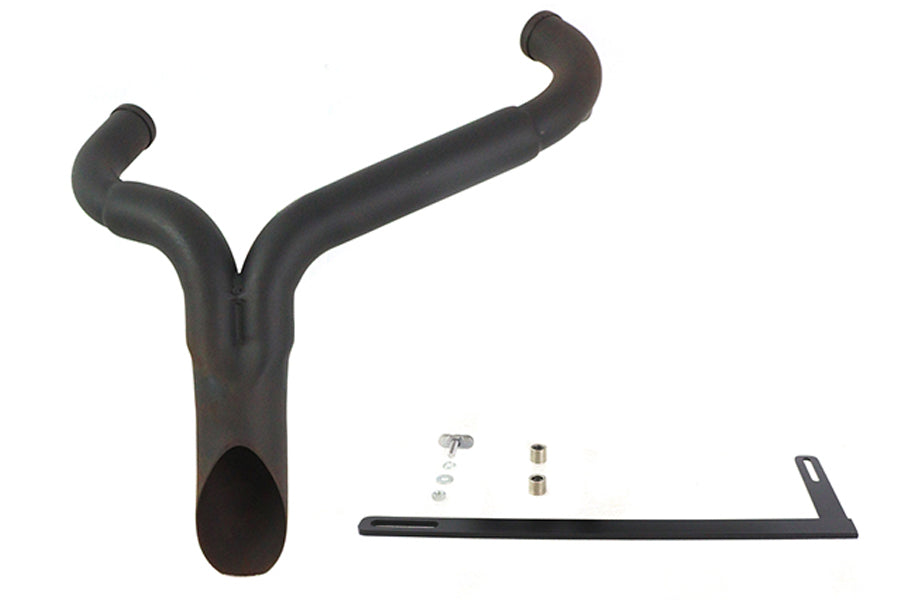 Wyatt Gatling 18mm Exhaust Pipe Header for Harley Davidson FXST (Black Finish)