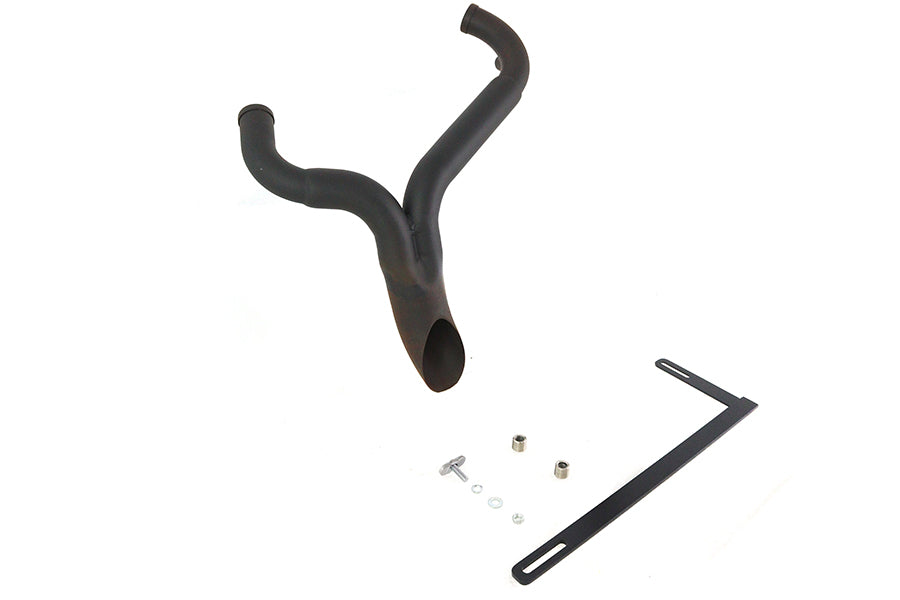 Wyatt Gatling 18mm Exhaust Pipe Header for Harley Davidson FXST (Black Finish)