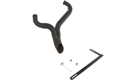 Wyatt Gatling 18mm Exhaust Pipe Header for Harley Davidson FXST (Black Finish)