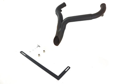 Wyatt Gatling 18mm Exhaust Pipe Header for Harley Davidson FXST (Black Finish)