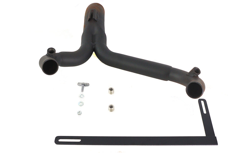Wyatt Gatling 18mm Exhaust Pipe Header for Harley Davidson FXST (Black Finish)