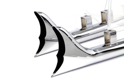 Wyatt Gatling 32 Inch Scalloped Fishtail Exhaust Set for Harley Davidson FLT by Wyatt Gatling