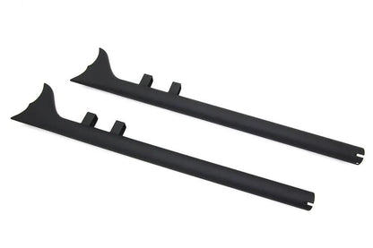 Wyatt Gatling 32 Inch Scalloped Fishtail Exhaust Set for Harley Davidson FLT by Wyatt Gatling