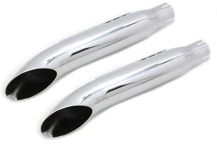 Wyatt Gatling 16 Inch Turn Out Muffler Set Chrome – Non-Highway Exhaust System by Wyatt Gatling