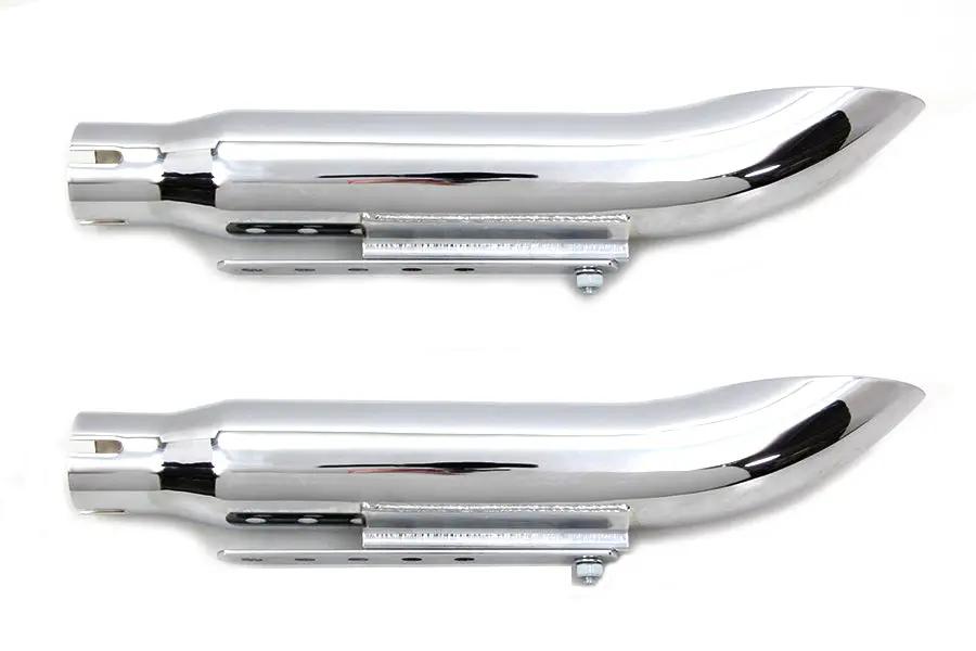 Wyatt Gatling 16 Inch Turn Out Muffler Set Chrome – Non-Highway Exhaust System by Wyatt Gatling