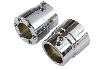 V-Twin Six Gun Exhaust Tip Set – Chrome Finish with Accessories by V-Twin
