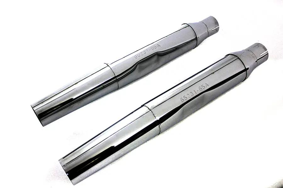 Wyatt Gatling Replica Tapered Muffler Embossed Chrome for Harley Davidson XLCH (1965-1970) by Wyatt Gatling