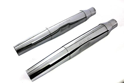 Wyatt Gatling Replica Tapered Muffler Embossed Chrome for Harley Davidson XLCH (1965-1970) by Wyatt Gatling