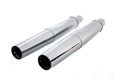 Wyatt Gatling Replica Tapered Muffler Embossed Chrome for Harley Davidson XLCH (1965-1970) by Wyatt Gatling