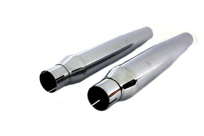 Wyatt Gatling Replica Tapered Muffler Embossed Chrome for Harley Davidson XLCH (1965-1970) by Wyatt Gatling