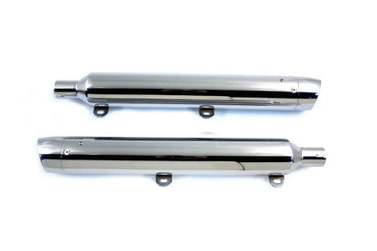 Wyatt Gatling 29 Inch Muffler Set for Harley Davidson FLST – Removable Baffles, Black Finish, 4 Inch Compatibility by Wyatt Gatling