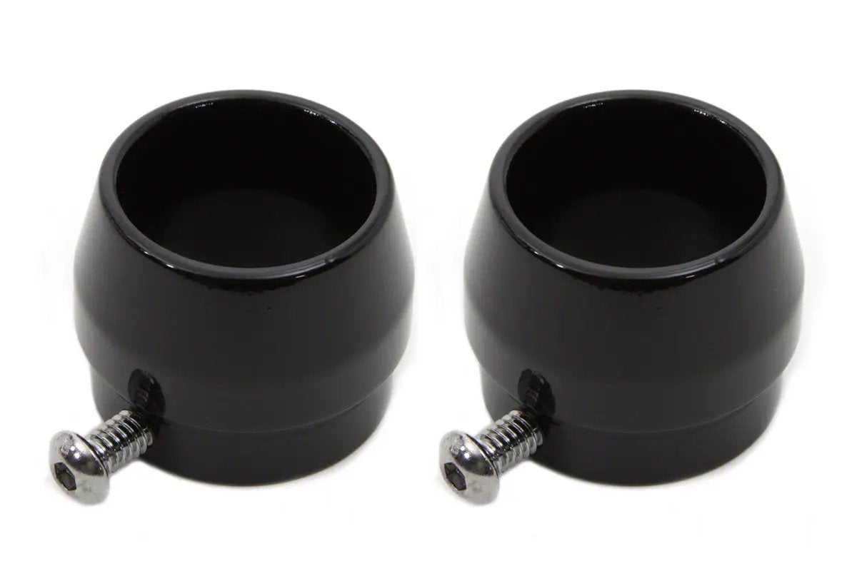 V-Twin Part Number 3899 Gloss Black Tips for 1-3/4 Inch Straight Pipe Exhausts by V-Twin