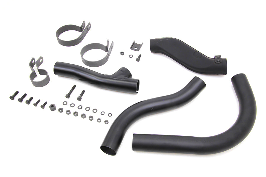 V-Twin Black Knucklehead Exhaust Header Kit 30-0803 for Harley-Davidson EL and FL