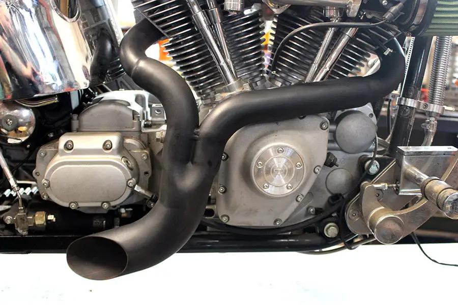 Wyatt Gatling FXST Ground Pounder Black Exhaust Header Set Part 1932 by Wyatt Gatling