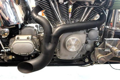 Wyatt Gatling FXST Ground Pounder Black Exhaust Header Set Part 1932 by Wyatt Gatling