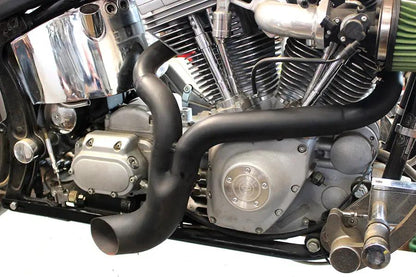 Wyatt Gatling FXST Ground Pounder Black Exhaust Header Set Part 1932 by Wyatt Gatling