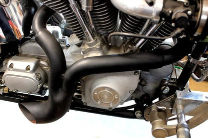 Wyatt Gatling FXST Ground Pounder Black Exhaust Header Set Part 1932 by Wyatt Gatling