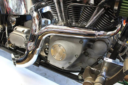 Wyatt Gatling FXST Ground Pounder Chrome Exhaust Header for Harley Davidson 1986-1995 - Part 1931 by Wyatt Gatling