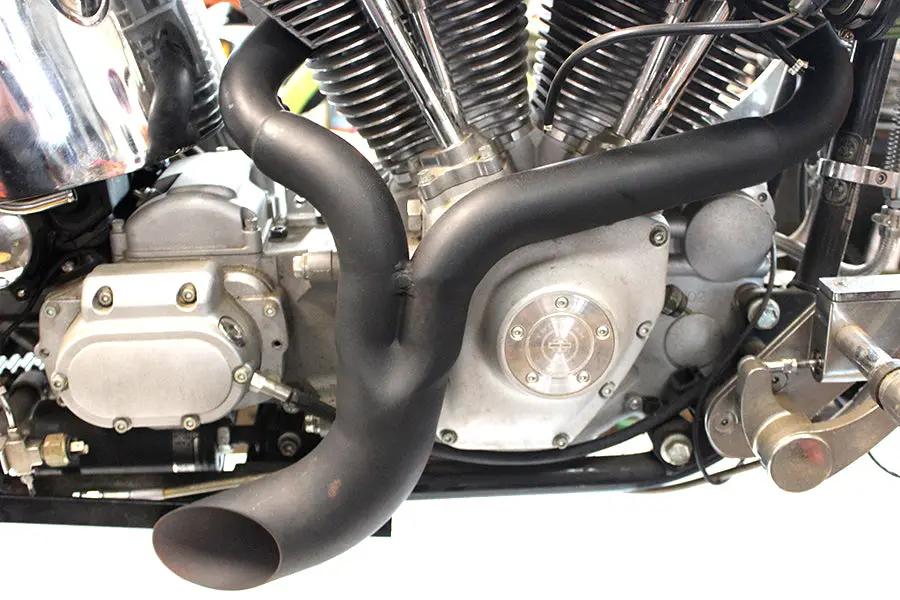 Wyatt Gatling FXST Ground Pounder Black Exhaust Header - Part 1934 by Wyatt Gatling
