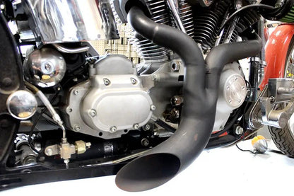 Wyatt Gatling FXST Ground Pounder Black Exhaust Header - Part 1934 by Wyatt Gatling