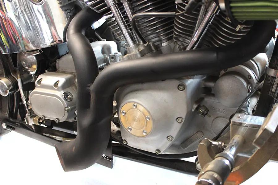 Wyatt Gatling FXST Ground Pounder Black Exhaust Header - Part 1934 by Wyatt Gatling