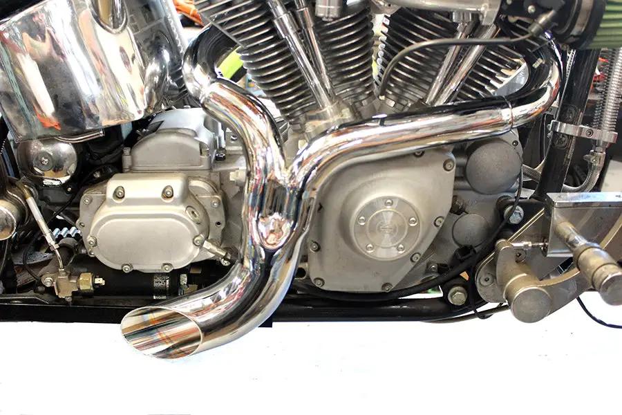 Wyatt Gatling FXST Ground Pounder Chrome Exhaust Header Set Part 1933 for Harley Davidson FXST (2007-2016) by Wyatt Gatling