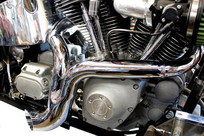 Wyatt Gatling FXST Ground Pounder Chrome Exhaust Header Set Part 1933 for Harley Davidson FXST (2007-2016) by Wyatt Gatling