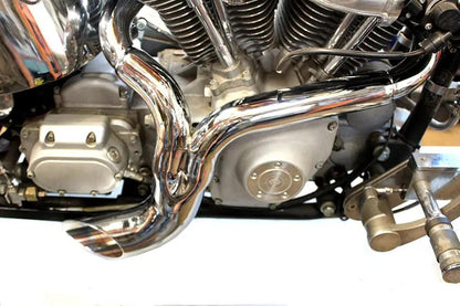 Wyatt Gatling FXST Ground Pounder Chrome Exhaust Header Set Part 1933 for Harley Davidson FXST (2007-2016) by Wyatt Gatling