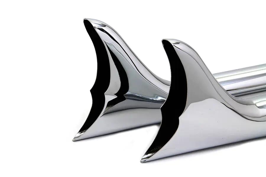 Wyatt Gatling 29-1/2 inch Fishtail Muffler - Straight Through, Non-Baffle Exhaust for Custom Applications by Wyatt Gatling