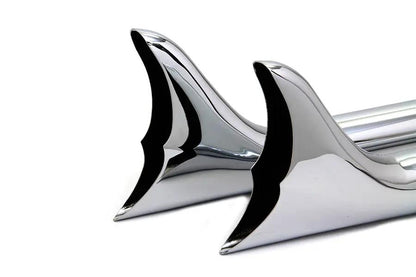 Wyatt Gatling 29-1/2 inch Fishtail Muffler - Straight Through, Non-Baffle Exhaust for Custom Applications by Wyatt Gatling