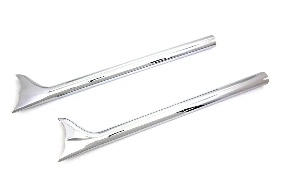Wyatt Gatling 29-1/2 inch Fishtail Muffler - Straight Through, Non-Baffle Exhaust for Custom Applications by Wyatt Gatling